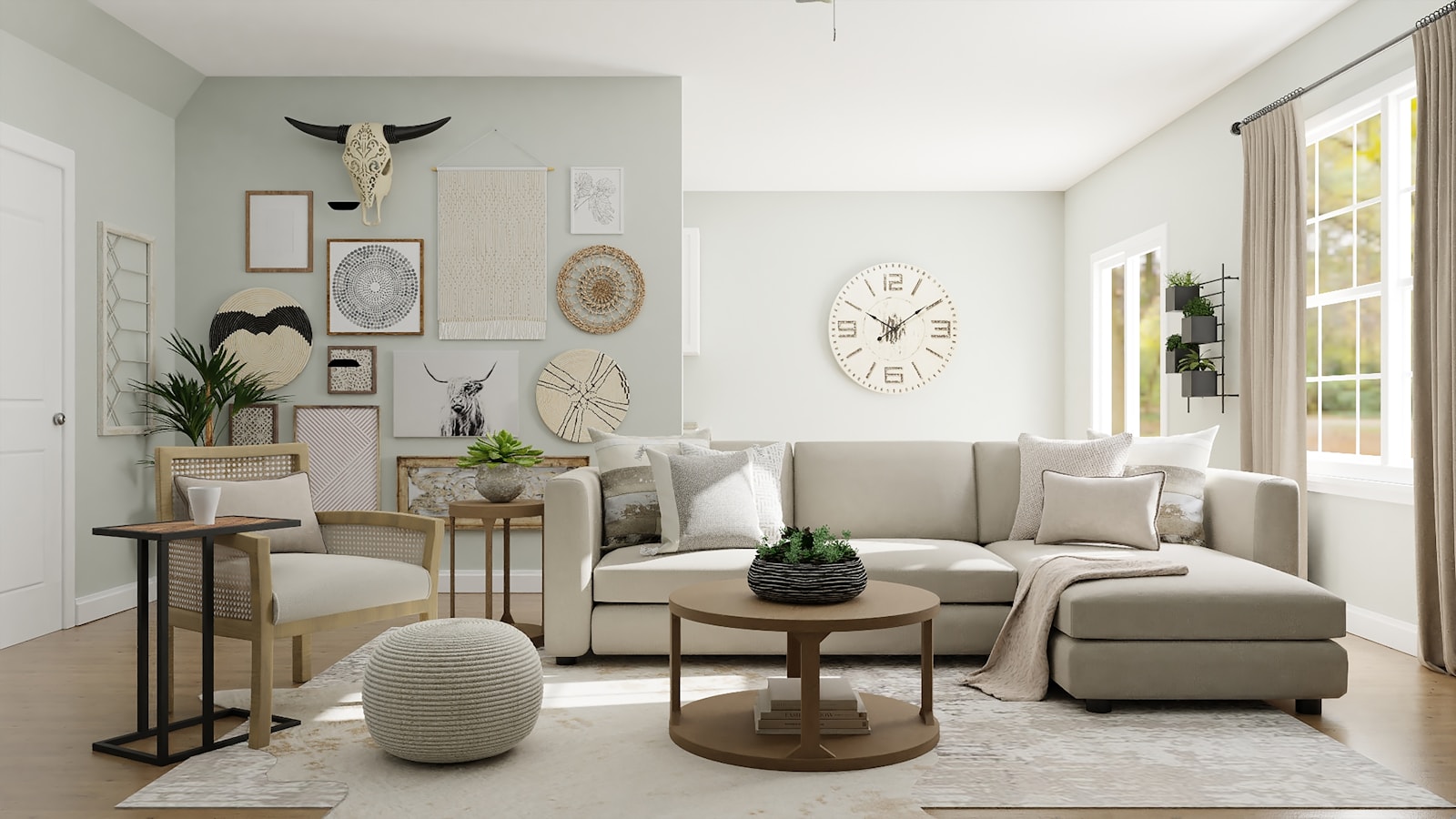 Living room with built-ins
